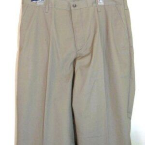 Basic Editions Men's Pants Khakis 36 X 32-Classic Fit~No Wrinkle-Flat Front~New